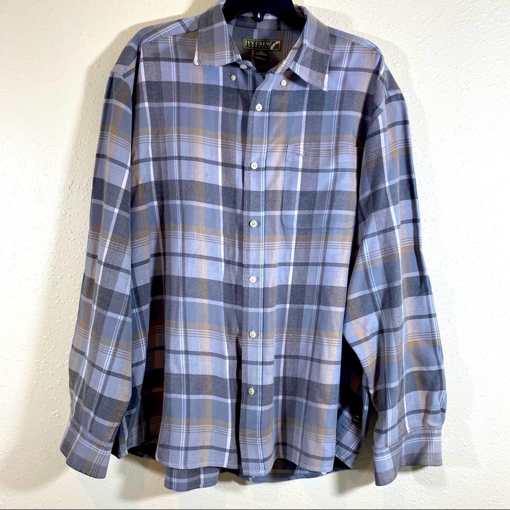 Ivy Crew Explorer Plaid Shirt XXL Long Sleeve  button down Shirt Men’s s…